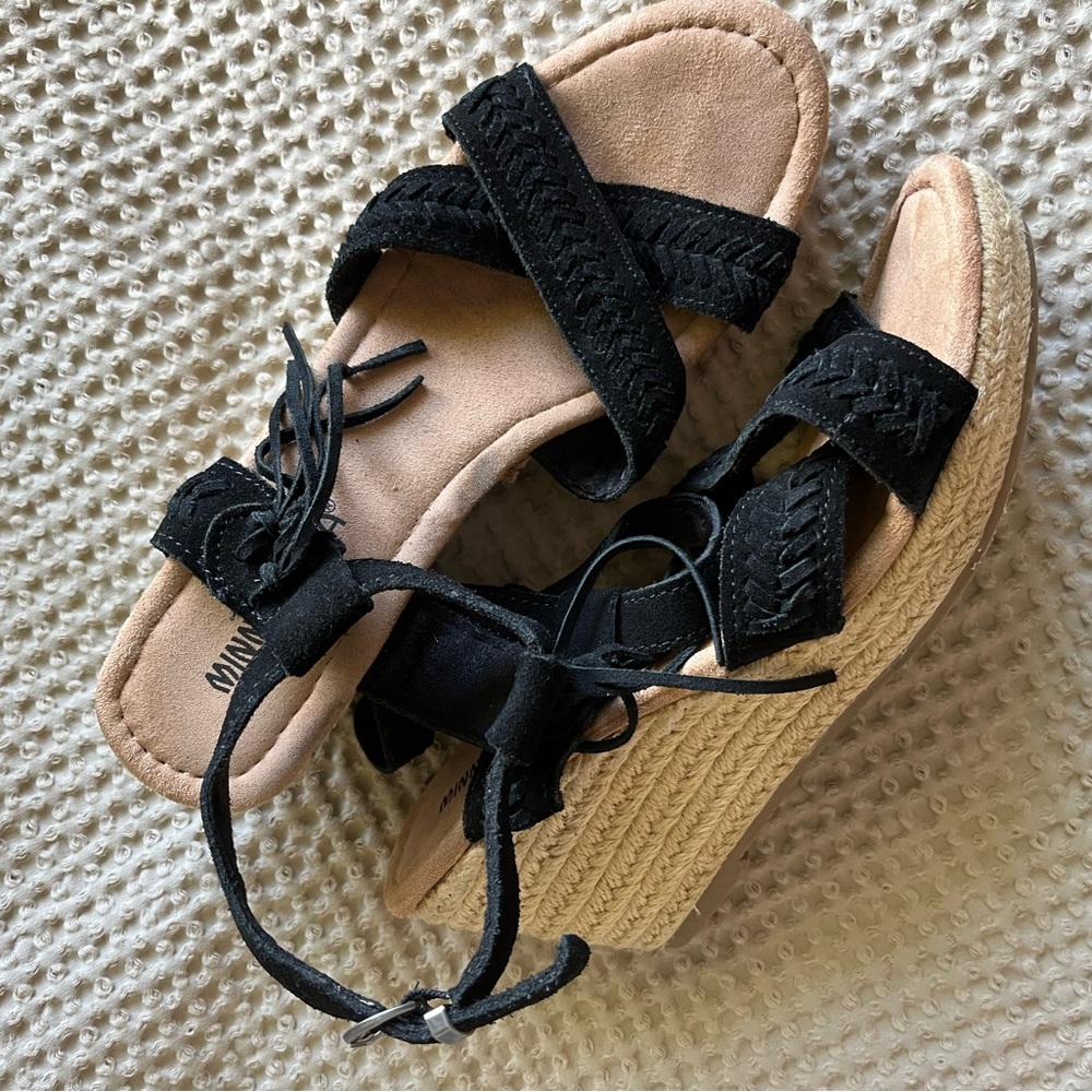 Minnetonka Suede Wedge Heels